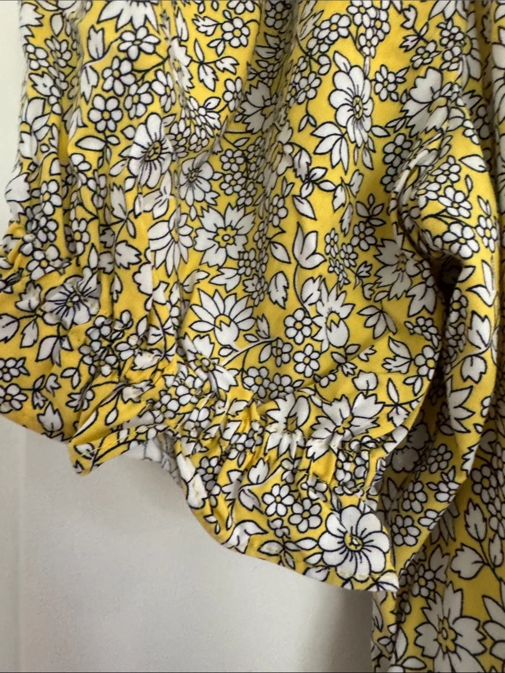 NWT J.Crew Yellow Floral Maxi Dress Medium Cottagecore Puff Sleeve Smocked Boho